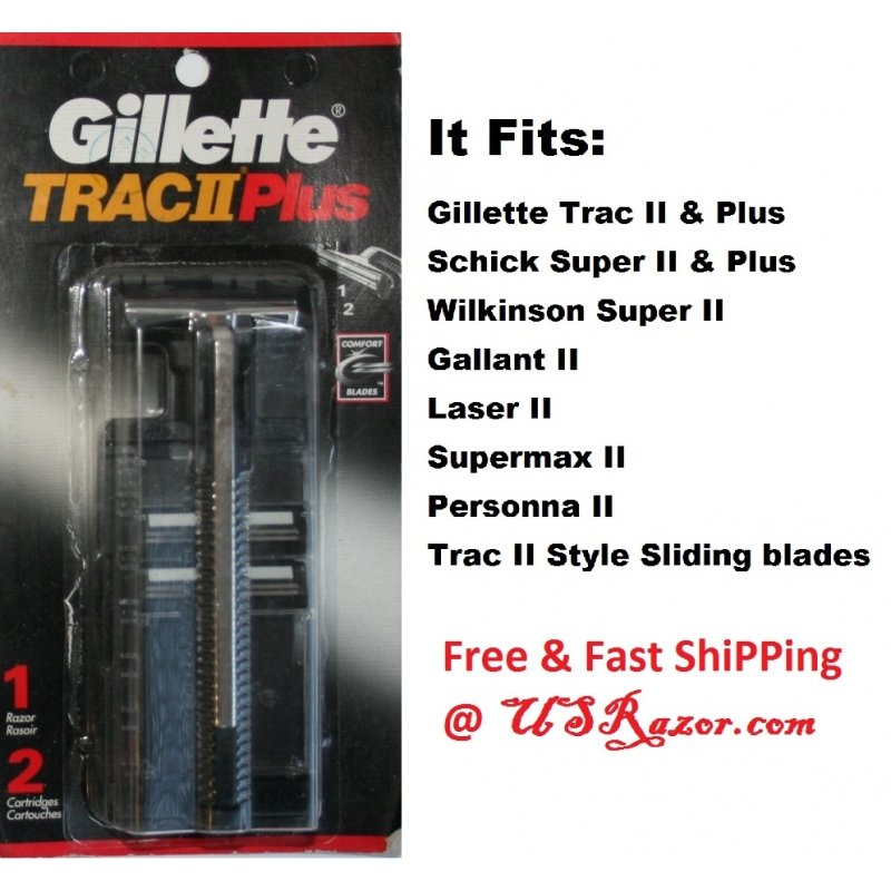 Gillette Trac II Original Metal Razor Shaver Handle